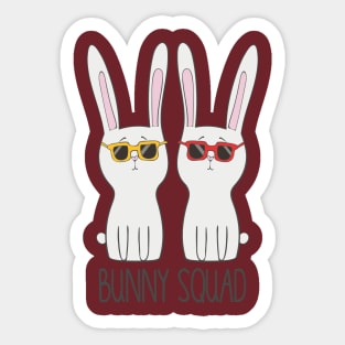 Bunny Squad, Funny Cute Pet Rabbit Lover Sticker